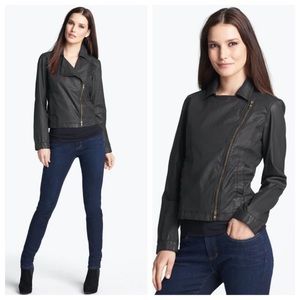 Eileen Fisher Cotton Coated Moto Jacket